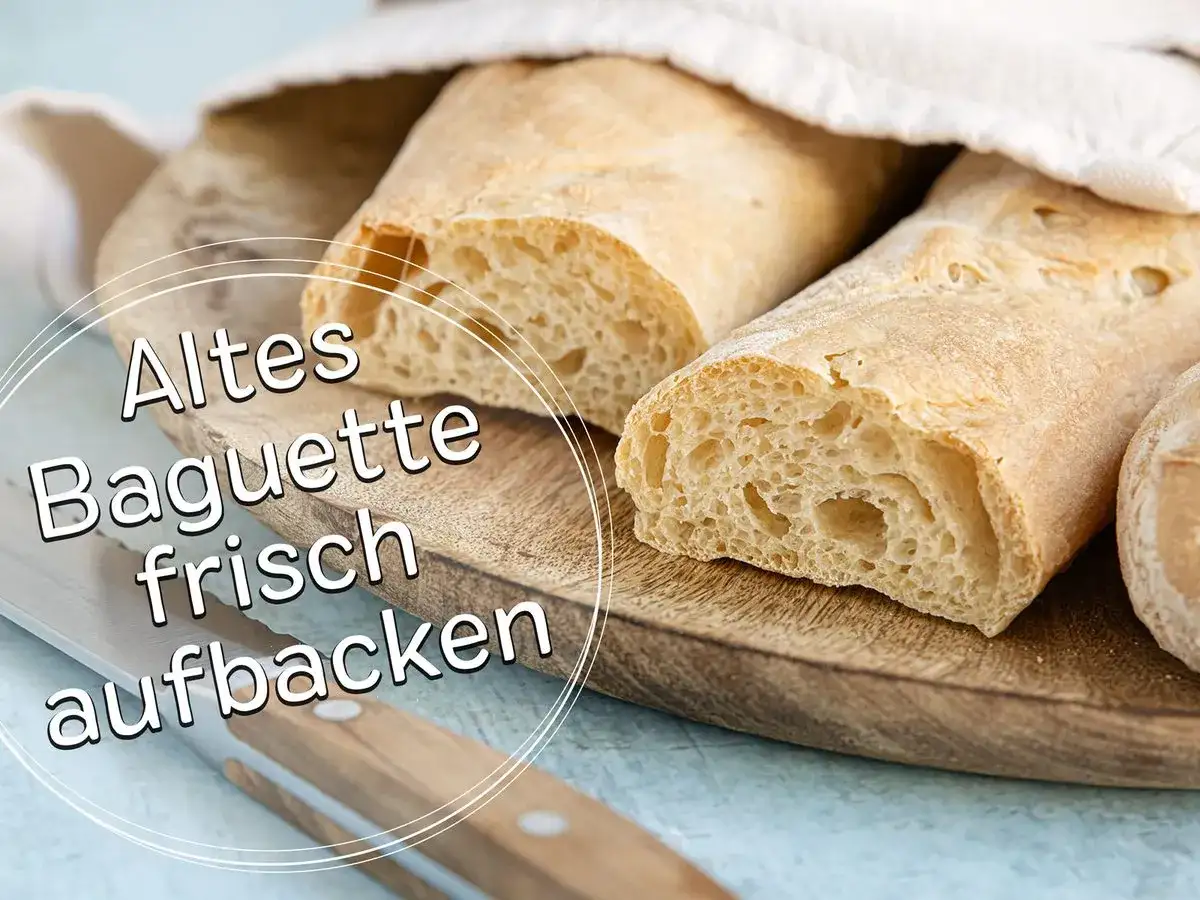 Gefrorenes Baguette aufbacken und wieder knusprig bekommen